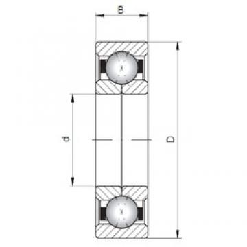 ISO QJ1017 angular contact ball bearings