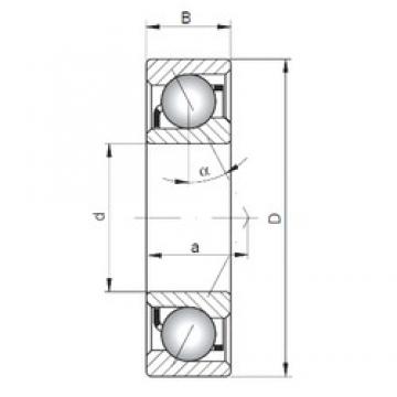 40 mm x 62 mm x 12 mm  ISO 71908 C angular contact ball bearings