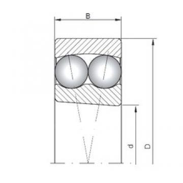 25 mm x 62 mm x 17 mm  ISO 1305K self aligning ball bearings