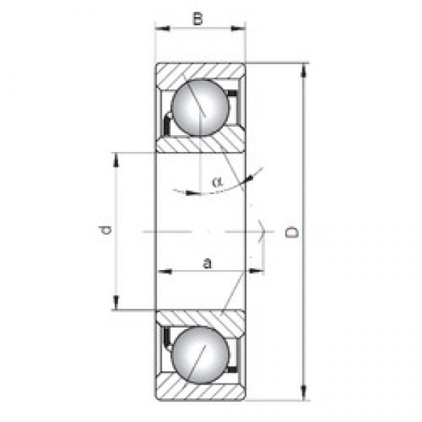 110 mm x 170 mm x 28 mm  ISO 7022 A angular contact ball bearings #3 image