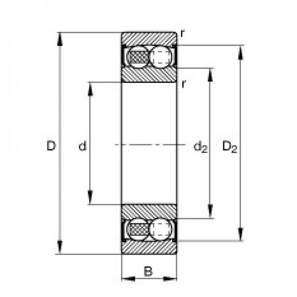 50 mm x 110 mm x 40 mm  FAG 2310-2RS-TVH self aligning ball bearings #3 image
